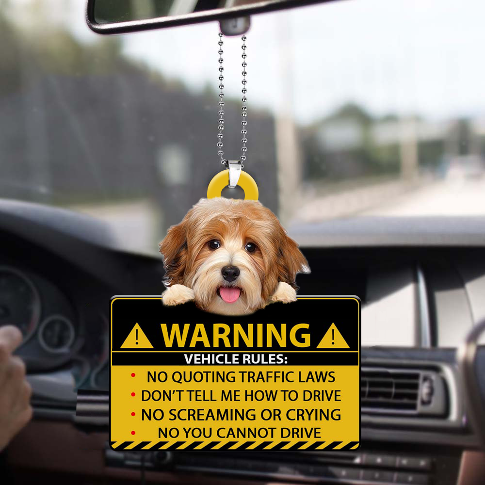 Havanese-Vehicle Rules Two Side Ornament