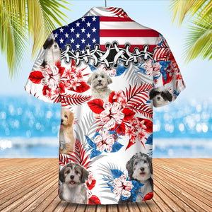 Havanese American Flag Hawaiian Shirt