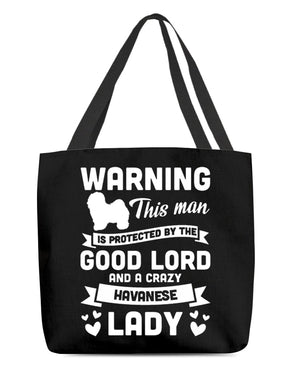 Havanese Crazy lady Cloth Tote Bag