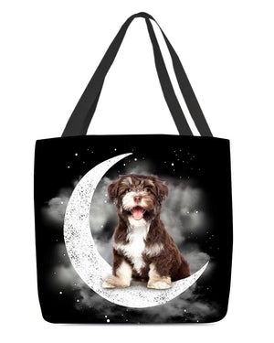 Havanese Sit On The Moon With Starts-Cloth Tote Bag