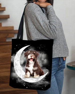 Havanese Sit On The Moon With Starts-Cloth Tote Bag