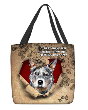 Heeler -Torn Cloth Tote Bag