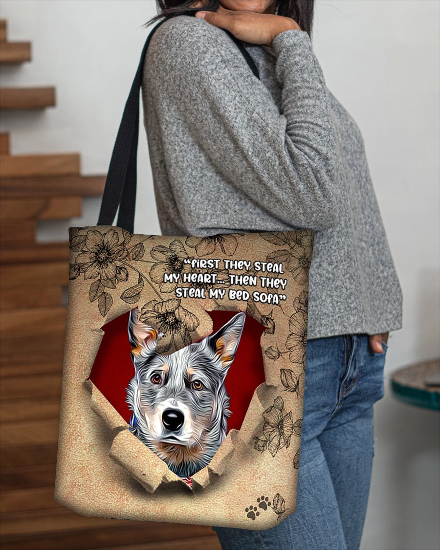 Heeler -Torn Cloth Tote Bag