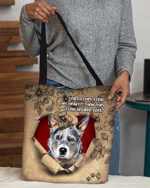 Heeler -Torn Cloth Tote Bag