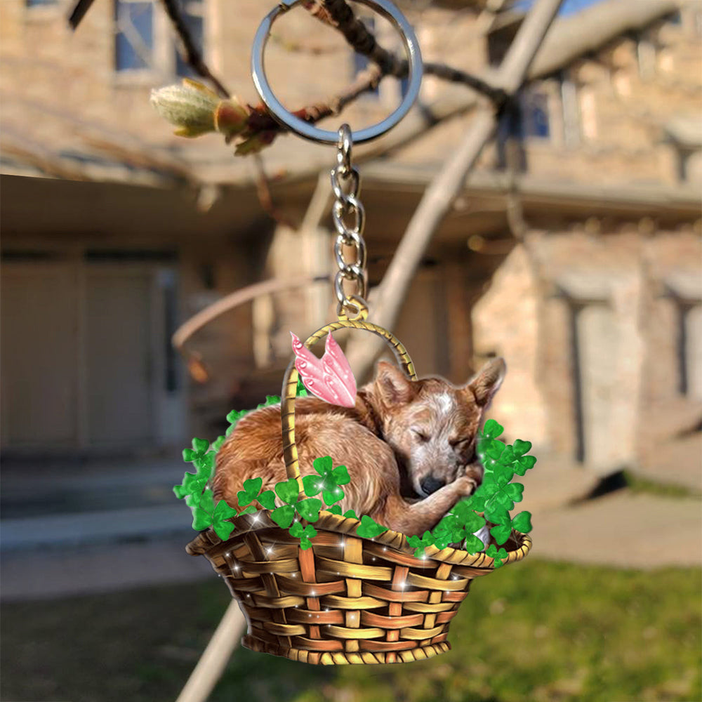 Heeler (2)-Sleeping Lucky Fairy Flat Acrylic Keychain