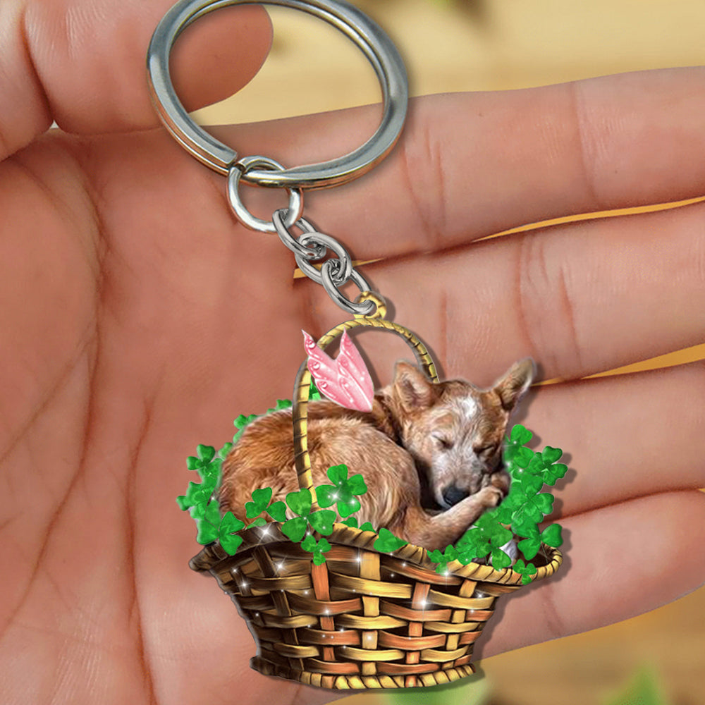 Heeler (2)-Sleeping Lucky Fairy Flat Acrylic Keychain