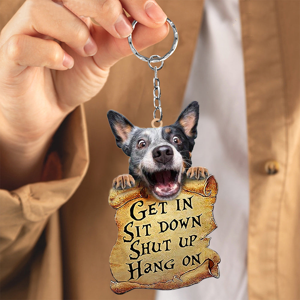 Heeler get in Heeler love Keychain