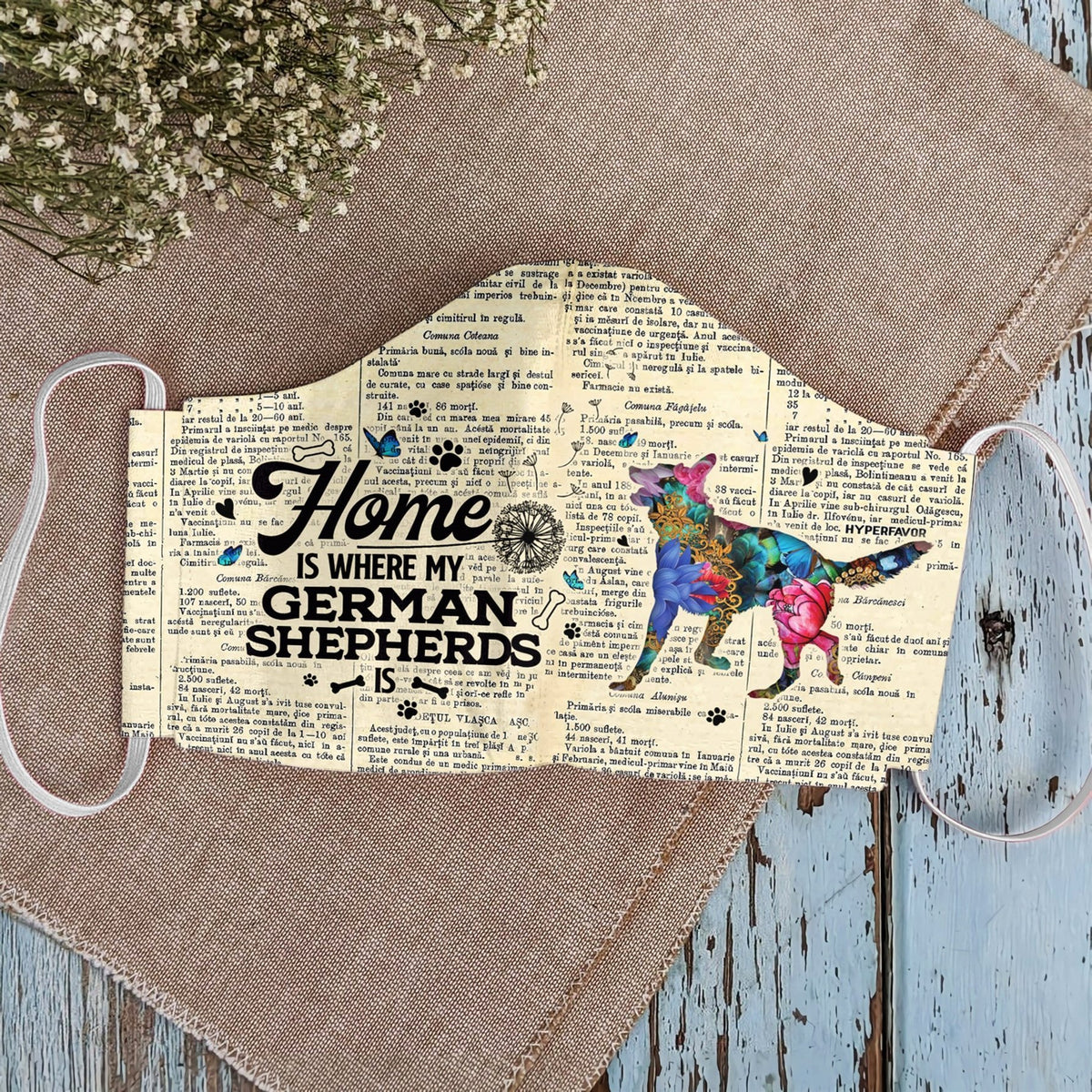 Home Is Where My German Shepherds Is EZ07 2807 Face Mask