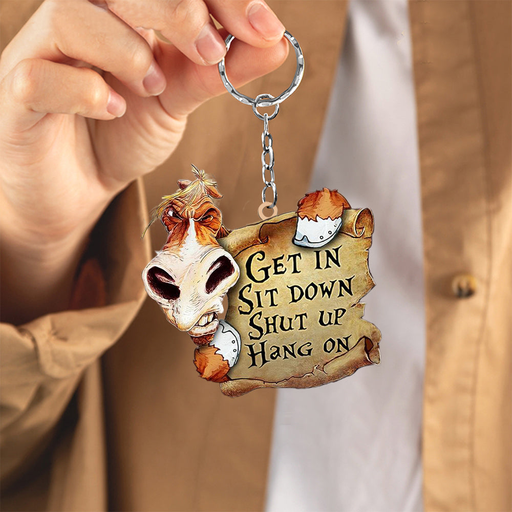 Horse get in Horse love Keychain