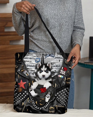 Husky-Rock Dog-Cloth Tote Bag