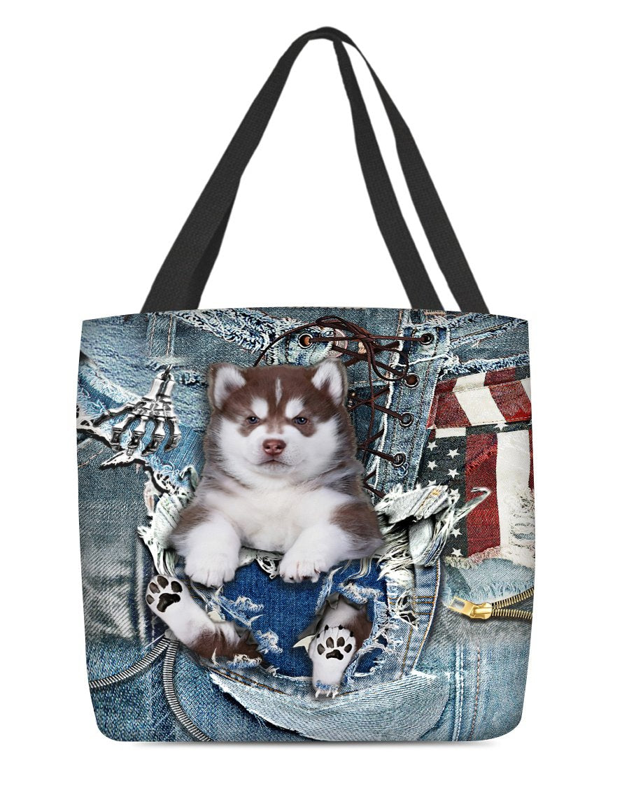 Husky2-Ripped Jeans-Cloth Tote Bag