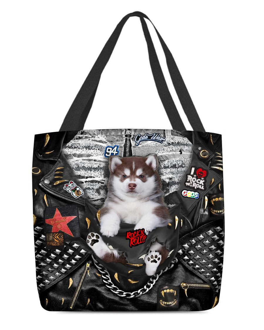 Husky2-Rock Dog-Cloth Tote Bag