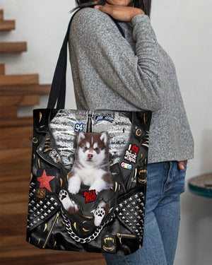 Husky2-Rock Dog-Cloth Tote Bag