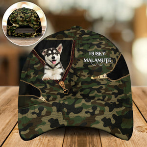 Husky Malamute Camo Cap