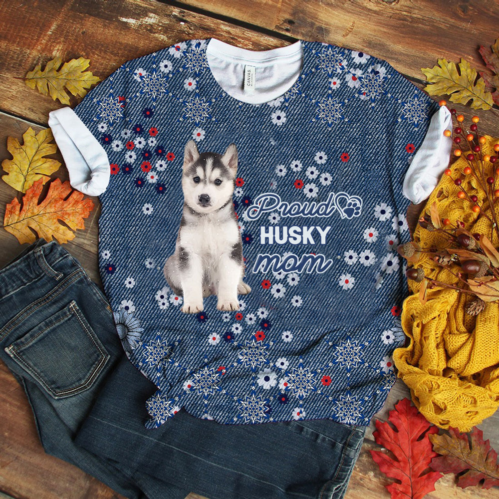 Husky Pround Mom T-shirt