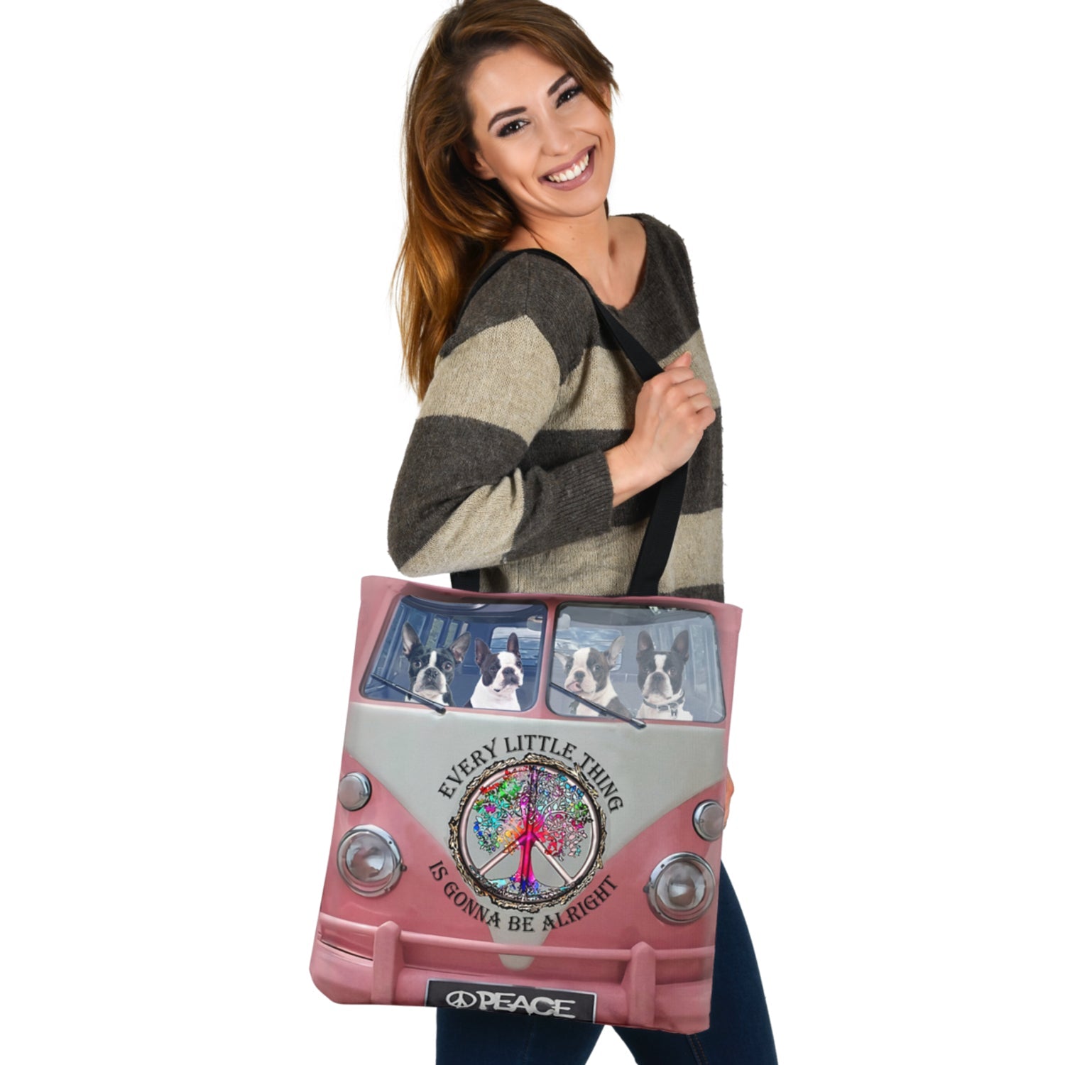 BOSTIE-PINK HP BUS Cloth Tote Bag