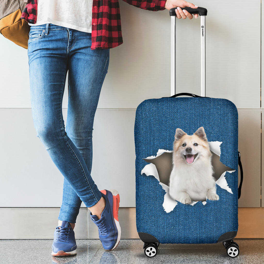 Icelandic Sheepdog-Torn Paper Luggage Covers