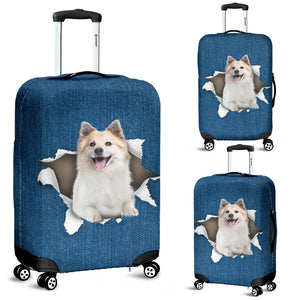 Icelandic Sheepdog-Torn Paper Luggage Covers