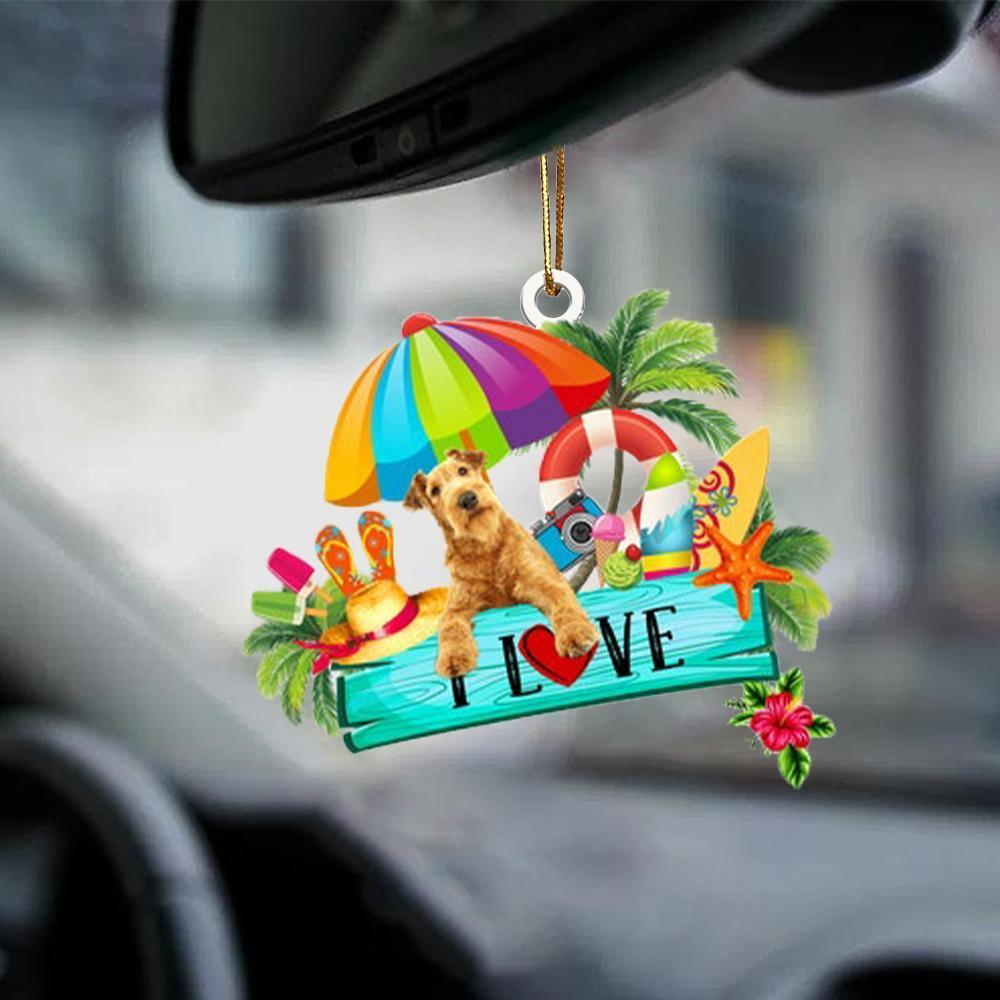 Irish Setter 02-I Love Summer-Two Sided Ornament