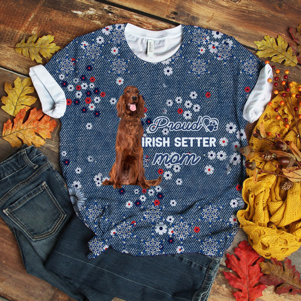 Irish Setter Pround Mom T-shirt