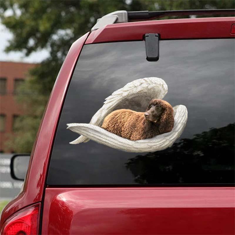 Irish Water Spaniel-sleeping angel CAR STICKER