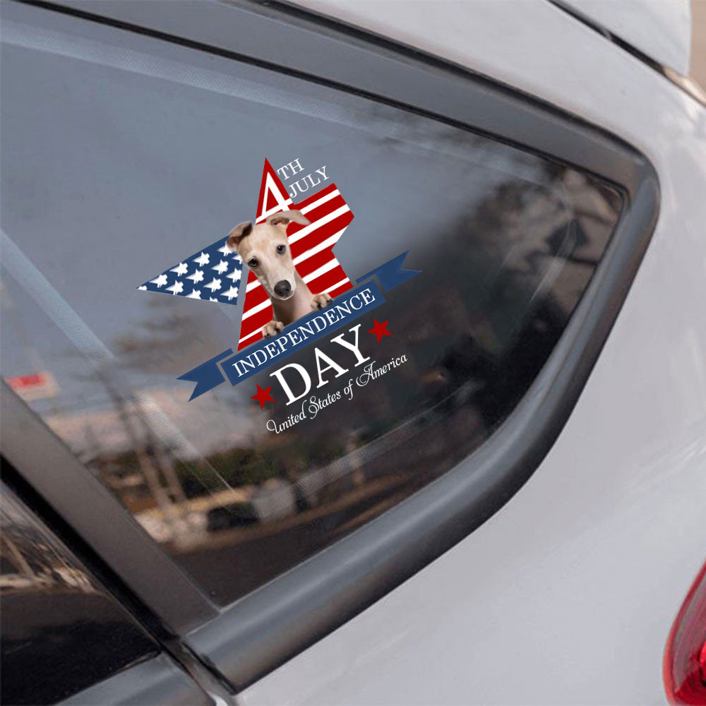 Italian Greyhound-Independent Day2 Car Sticker