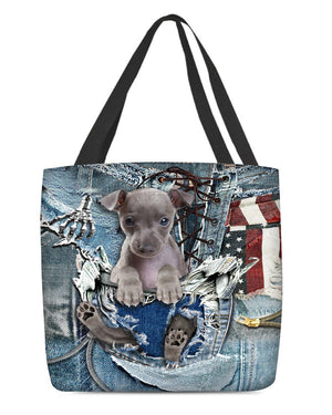 Italian Greyhound-Ripped Jeans-Cloth Tote Bag