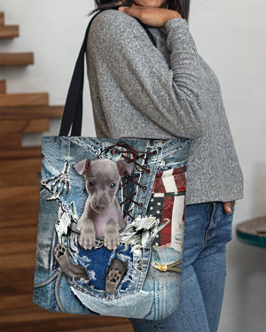 Italian Greyhound-Ripped Jeans-Cloth Tote Bag