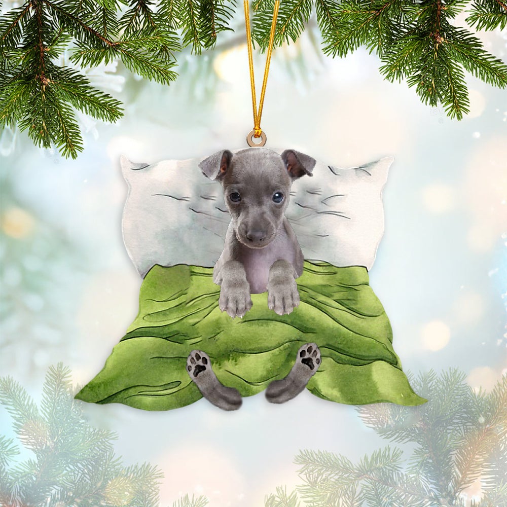 Italian Greyhound-Sleep time Two Sides Ornament