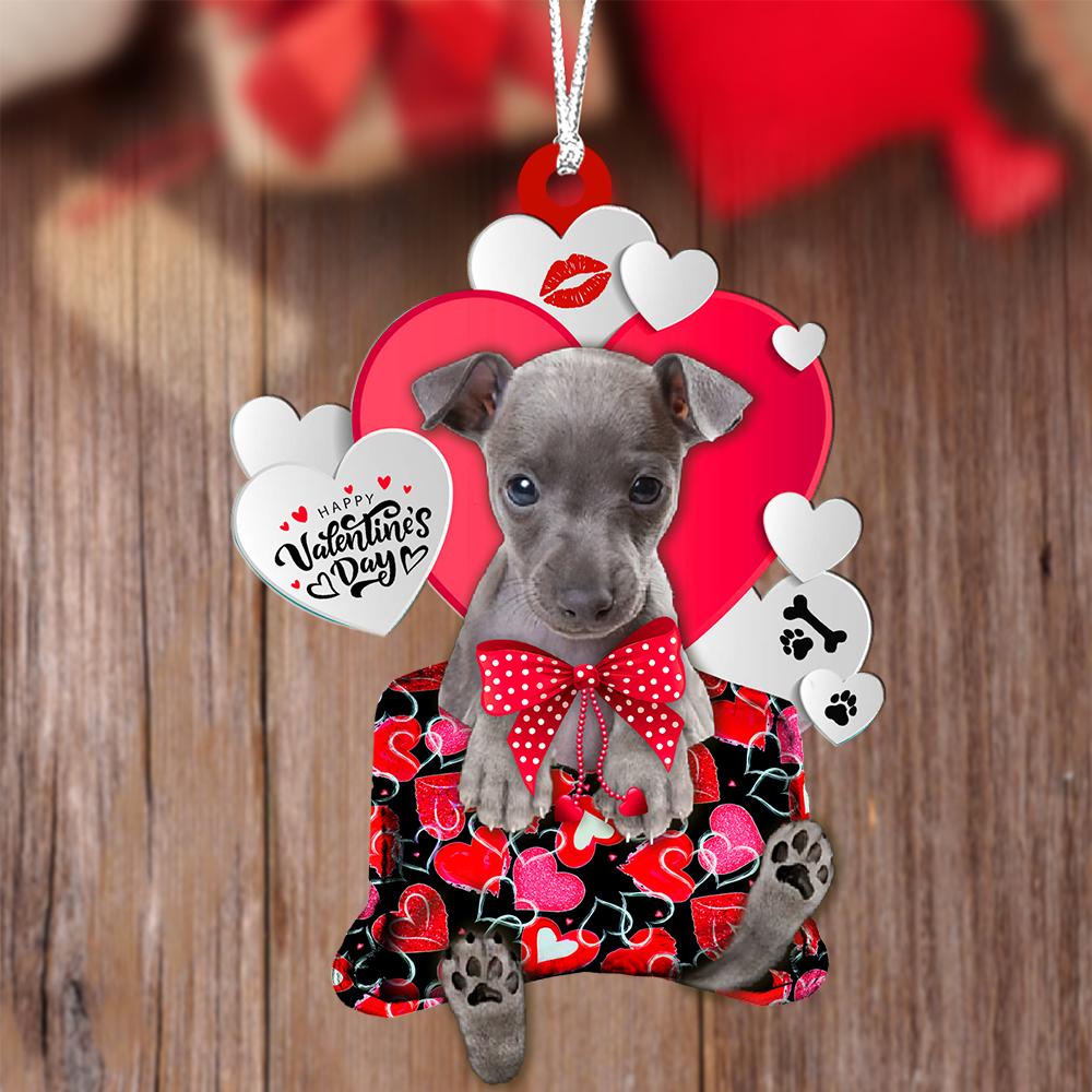 Italian Greyhound Valentine's Day Sleeping Bag-Two Sides Ornament