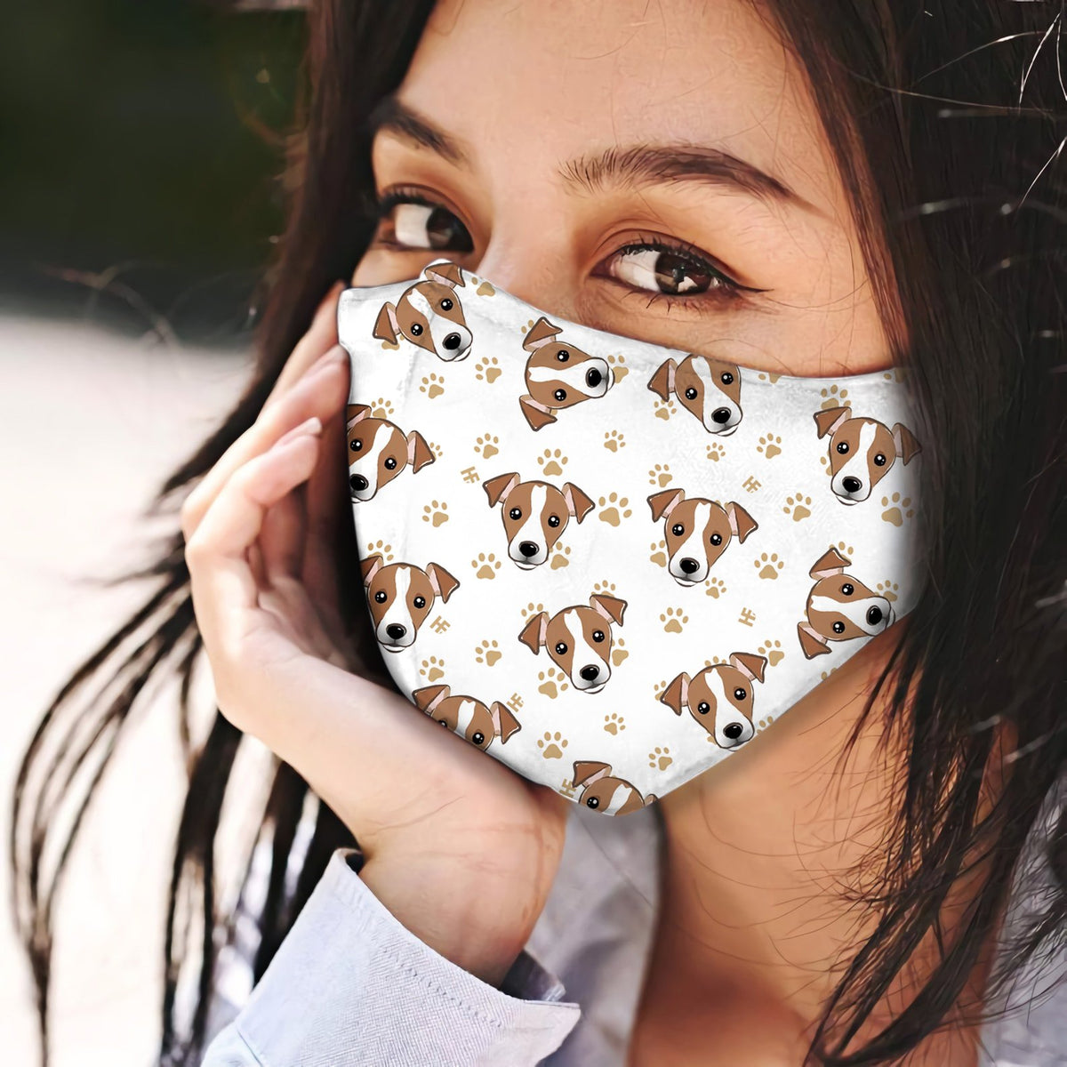 Jack Russell Terrier Pattern 01 EZ01 Face Mask
