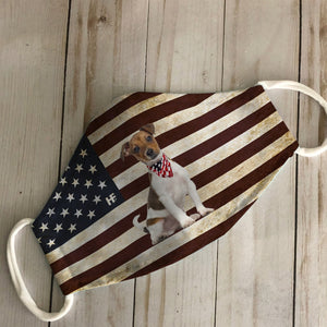 Jack Russell Terrier American Flag EZ03 1105 Face Mask