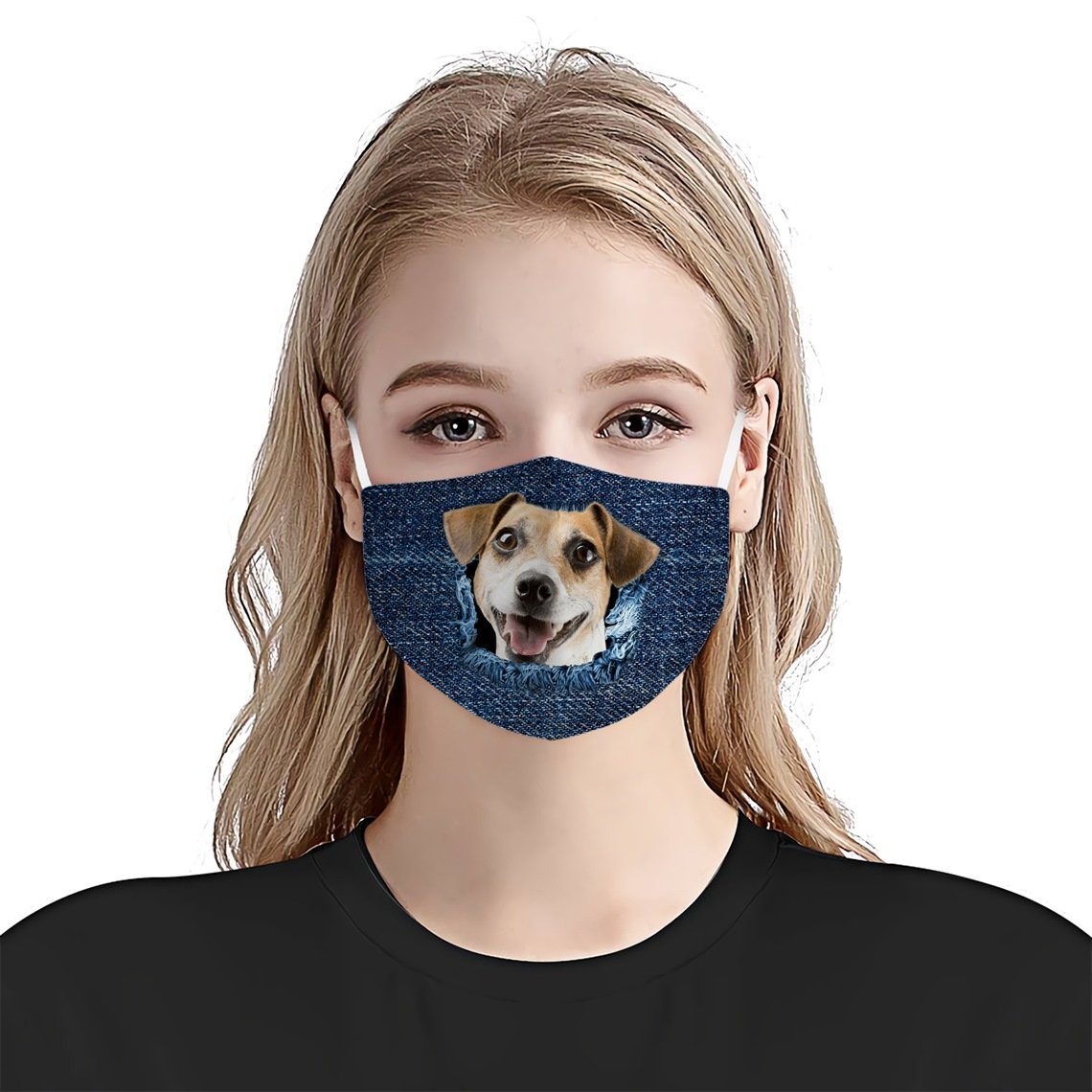 Jack Russell Terrier Jean EZ01 0805 Face Mask