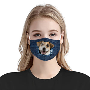 Jack Russell Terrier Jean EZ01 0805 Face Mask