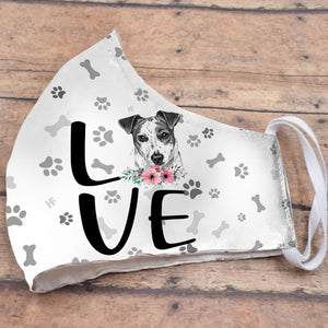 Jack Russell Terrier Dog Love EZ01 2504 Face Mask