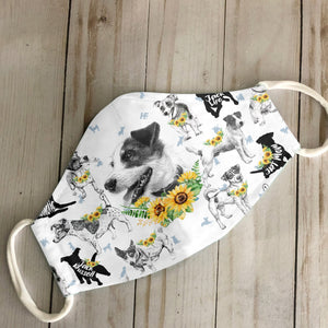 Jack Russell Terrier Sunflower EZ07 2606 Face Mask