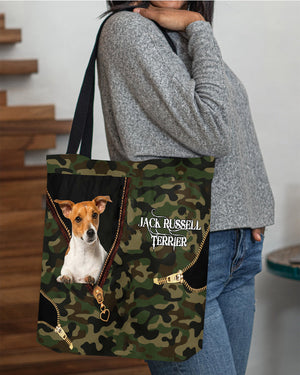 Jack-Russell-Terrier2 Camo Cloth Tote Bag