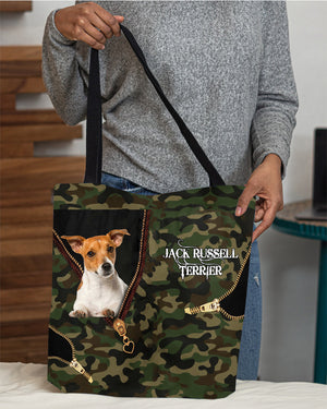 Jack-Russell-Terrier2 Camo Cloth Tote Bag