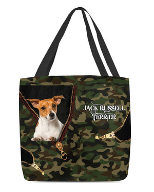 Jack-Russell-Terrier2 Camo Cloth Tote Bag