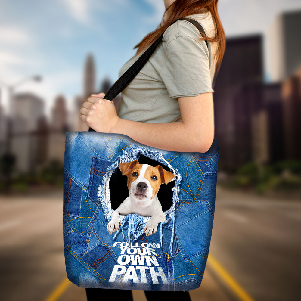 Jack Russell -Follow Your Own Path-Cloth Tote Bag