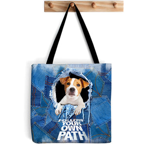 Jack Russell -Follow Your Own Path-Cloth Tote Bag