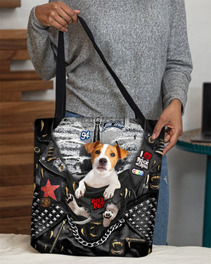 Jack Russell-Rock Dog-Cloth Tote Bag