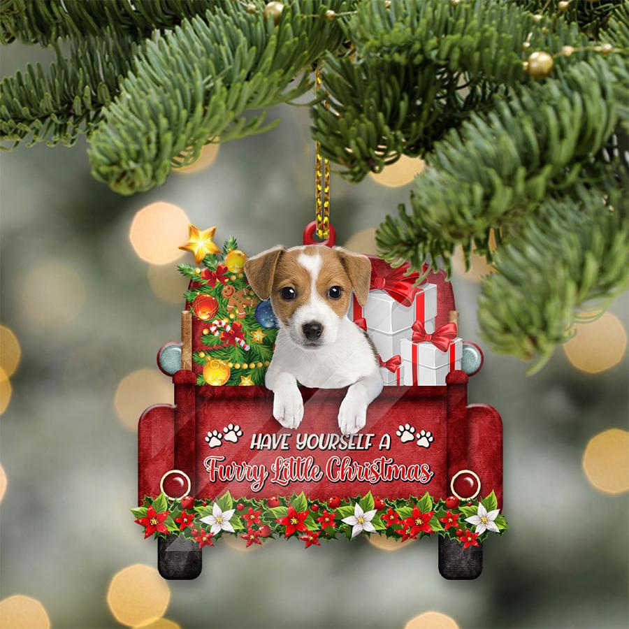 Jack Russell Sit On A Truck-Two Sided Ornament