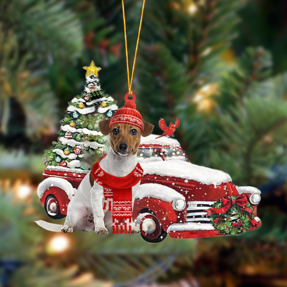 Jack Russell Terrier-Christmas Car Two Sided Ornament