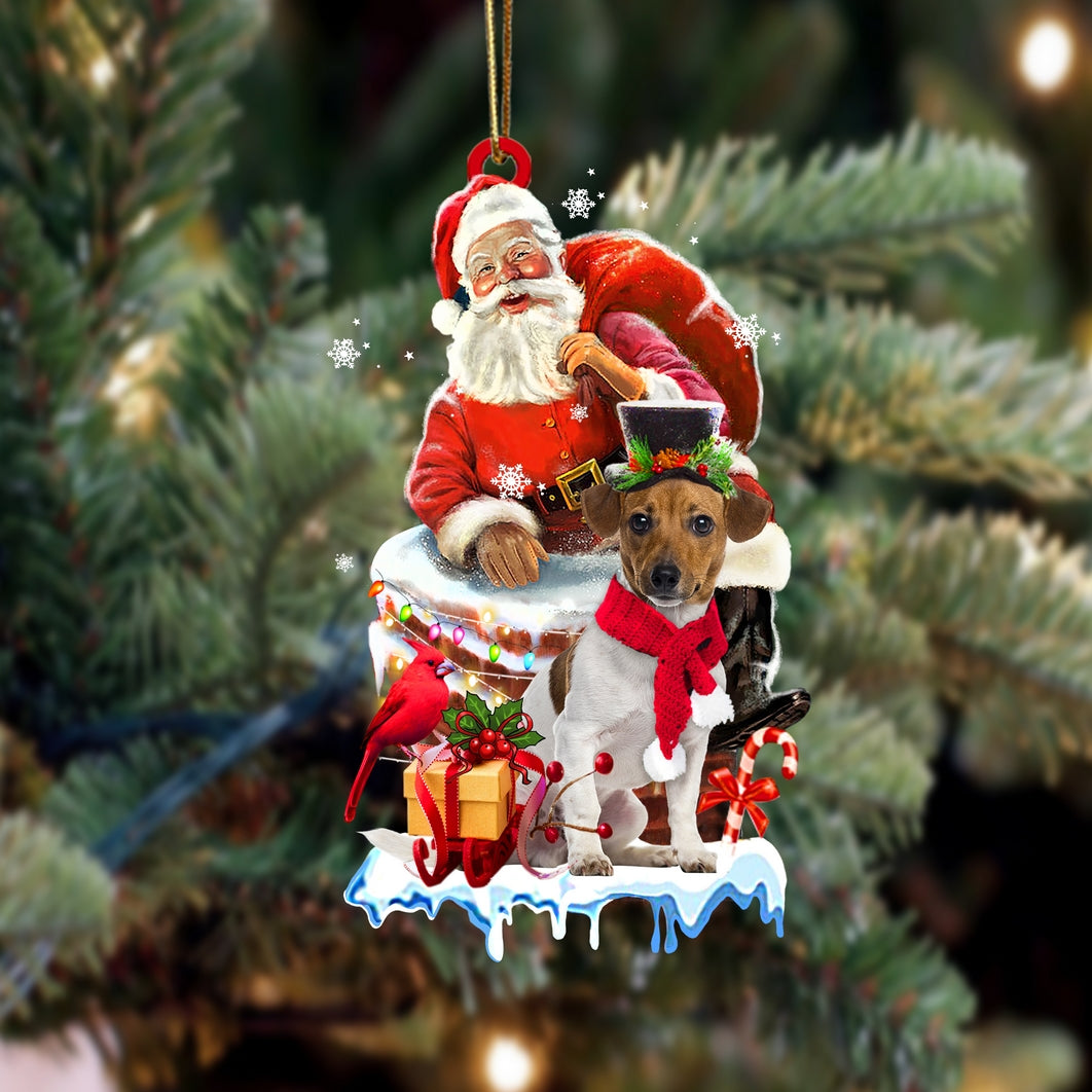 Jack Russell Terrier-Christmas Chimney Two Sided Ornament