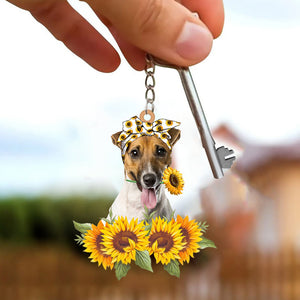 Jack Russell Terrier-Dog Mom Keychain