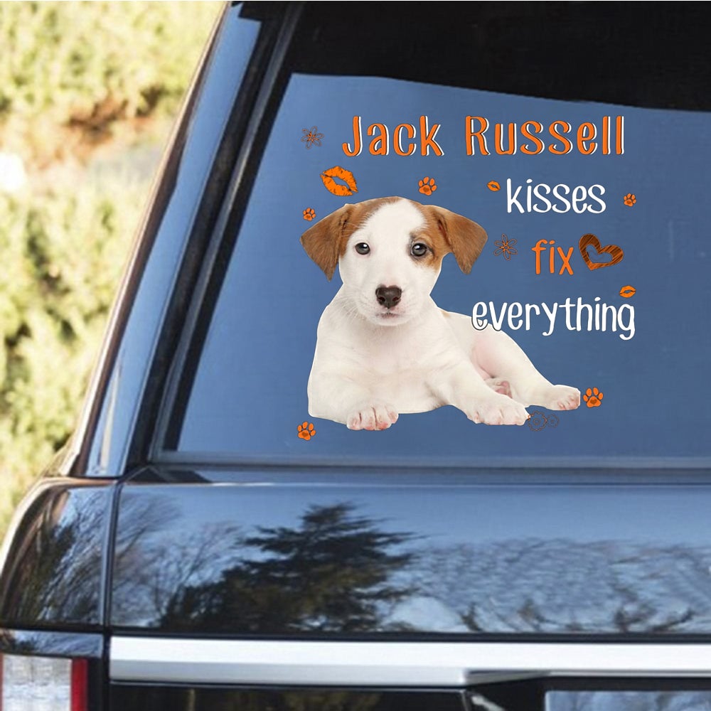 Jack Russell Terrier-Kiss Fix Everything Decal