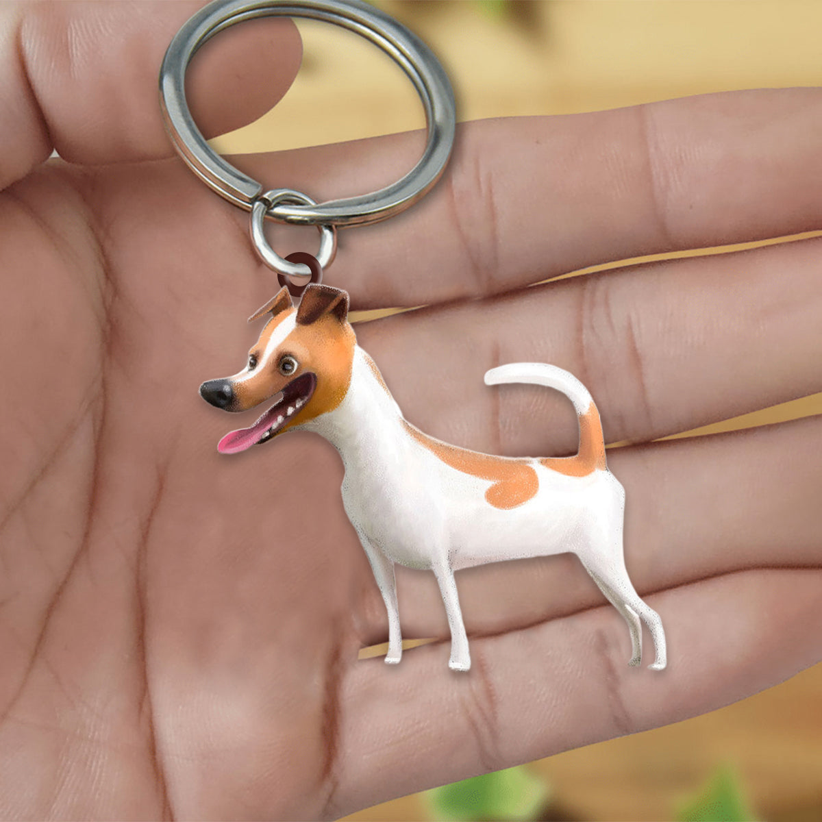 Jack Russell Terrier-Look at me flat Acrylic Keychain