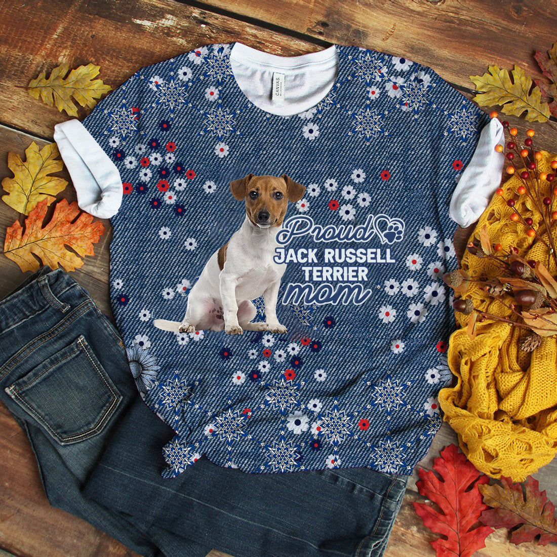 Jack Russell Terrier-Pround Mom T-shirt