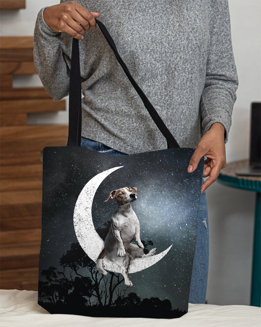 Jack Russell Terrier-Sit On The Moon-Cloth Tote Bag